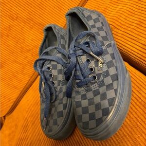 Vans blue checkered sneaker kids size 1